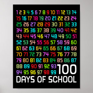 100e dag van de school leraar Kinder 100 dagen Wis Poster