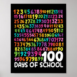 100e dag van de school leraar Kinder 100 dagen Wis Poster