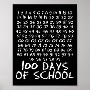 100e dag van de school leraar Kinder 100 dagen Wis Poster