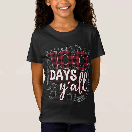 100e dag van de school voor leraren buffels rood t-shirt (Voorkant)