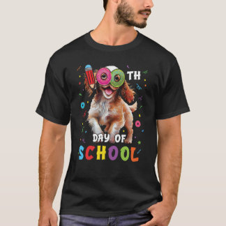 100e dag van de schoolpleisterhond donut 100 dagen t-shirt