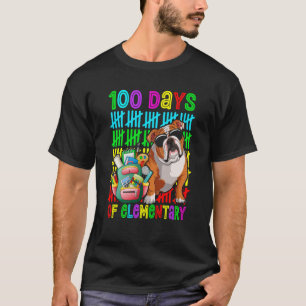 100e dag van elementaire jongens Kinder Engels Bul T-shirt