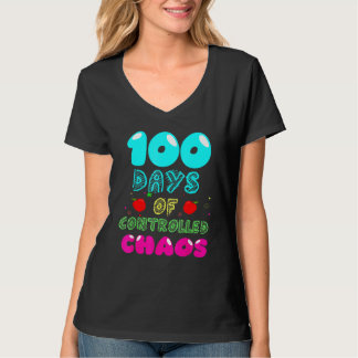 100e dag van het schamele ontwerp van de school vo t-shirt