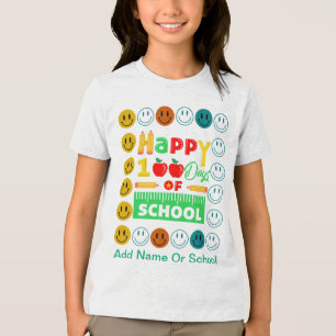 100e dag van school Cute lachende gezicht Tri-Blend Shirt