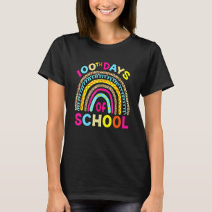 100e Dag Van School Leraar 100 Dagen Slimmer Rege T-shirt