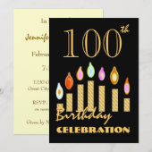 100e en meer uitnodiging voor goudfeest (Voorkant / Achterkant)