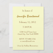 100e et plus Invitation à la Gold Party (Dos)