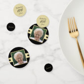 100e fête d'anniversaire confetti avec photo en no (Groupe)