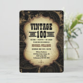 100e fête d'anniversaire Thème Vintage Carte du mo (Debout devant)