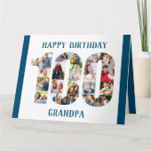 100e geboorte-uitloop nummer 100 fotocollage kaart (Voorkant)