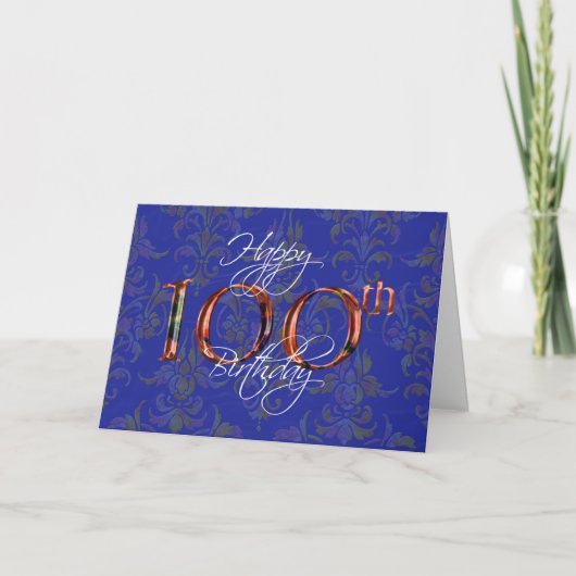 100e gelukkige verjaardag kaart (Voorkant)