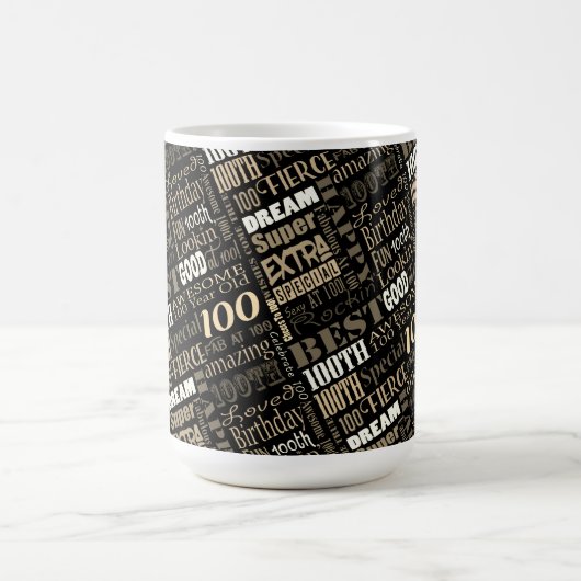 100e gepersonaliseerd monogram van de Fun-partij Magische Mok (Midden)