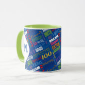 100e gepersonaliseerd monogram van de Fun-partij Mok (Voorkant links)