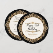 100e Happy Birthday Party-feestdag Kaart (Voorkant / Achterkant)