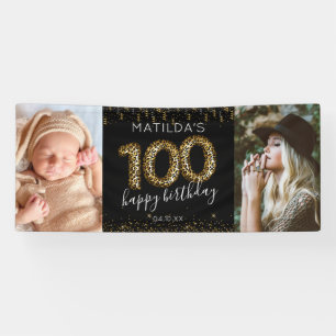 100e Happy Birthday Photo Banner