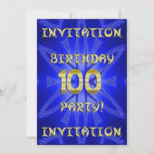 100e invitation de fête d'anniversaire (Devant)