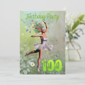 100e invitation de fête d'anniversaire (Debout devant)