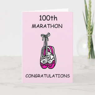 100e marathon gefeliciteerd met haar kaart
