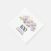 100e Paarse Roos van de geboorte Servet (Hoek)