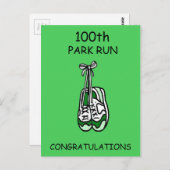 100e Park Run gefeliciteerd Briefkaart (Voorkant / Achterkant)