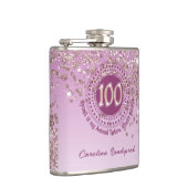 100e & Roos Gouden Glitter & Drink Quote Heupfles (Rechts)