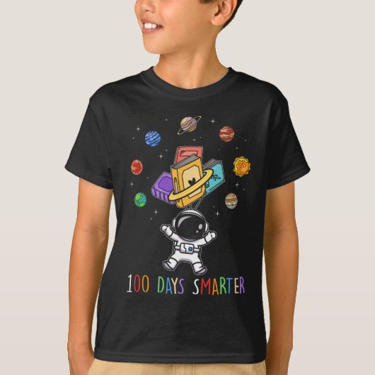 100e schooldag 100 dagen slimmere boekenruimte L T-shirt (Voorkant)