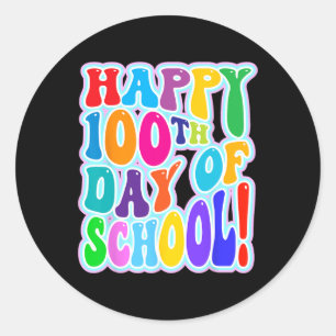 100e schooldag 100 schooldagen 2 ronde sticker