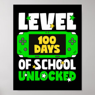 100e schooldag Kinder niveau 100 schooldagen Poster