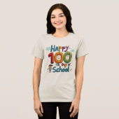 100e schooldag Tri-Blend shirt (Voorkant volledig)