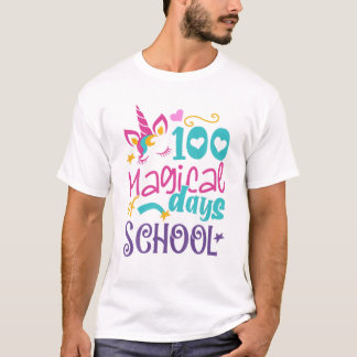 100e schooldag Unicorn 100 magische dagen T-shirt