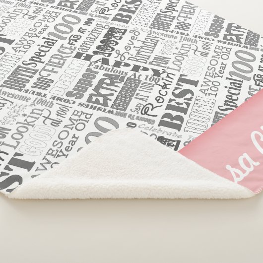 100e speciaal gepersonaliseerd monogram voor de ge sherpa deken (3/4)