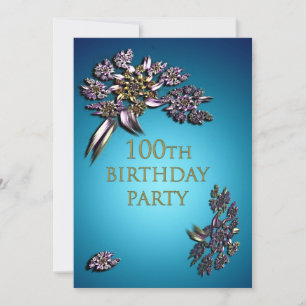 100e uitnodiging van de partij van Birthday
