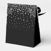 100e verjaardag Black Sparkly Dank u Bedankdoosjes (Achterkant)