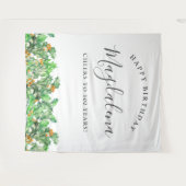 100e verjaardag december Geboorte Bloem Achtergron Wandkleed (Voorkant (horizontaal))