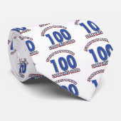 100e verjaardag design stropdas (Opgerold)