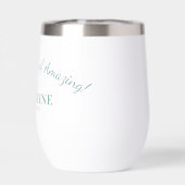 100e verjaardag Eeuw Blauwgroen geschenk (Achterkant)