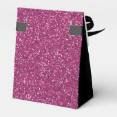 100e verjaardag Hot Pink Glitter Black Dank u Bedankdoosjes (Achterkant)