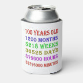 100e verjaardag Mijlpalen Blikjeskoeler (Blikje Achterkant)