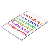 100e verjaardag Mijlpalen Notitieboek (Linkerzijde)