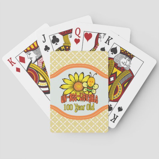100e verjaardag - Ongelooflijk op 100 jaar oud Pokerkaarten (Achterkant)