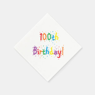 "100e verjaardag!" papieren servetten