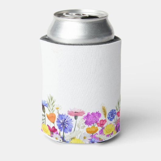 100e Verjaardag Party Paarse Wildflower Custom Blikjeskoeler (Blikje Achterkant)