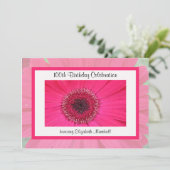 100e verjaardag Party uitnodiging Gerbera Daisy (Staand voorkant)