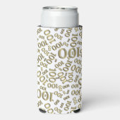 100e verjaardag Random Number Pattern Gold (Seltzer Achterkant)