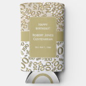 100e verjaardag Random Number Pattern Gold (Voorkant)