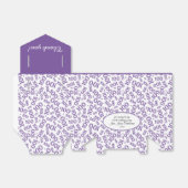 100e verjaardag Random Number Pattern Paars/White Bedankdoosjes (Uitgevouwen)