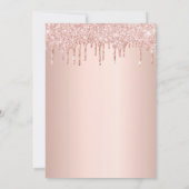 100e verjaardag roos goud glitter druppelt roze gl kaart (Achterkant)