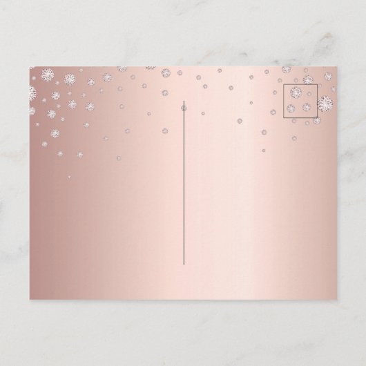 100e verjaardag roze gouden diamanten save the dat briefkaart (Achterkant)