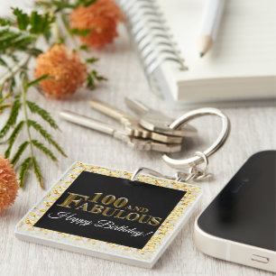 100e verjaardag sleutelhanger