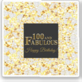 100e verjaardag sticker (Voorkant)